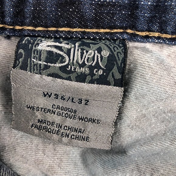 Silver Jeans Men's 37 x 30* Grayson Heritage Straight Leg Blue Faded Denim Pants - Picture 7 of 16